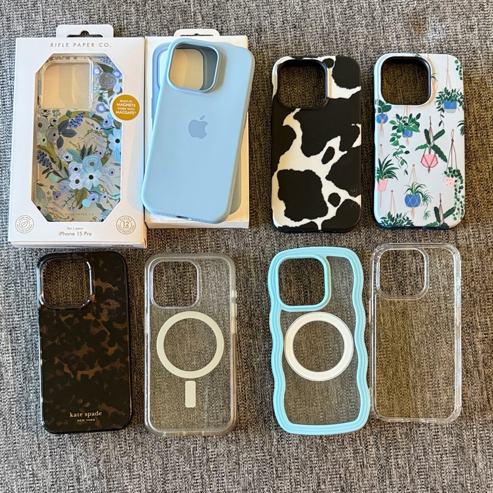 Assorted iPhone 15 Pro Cases